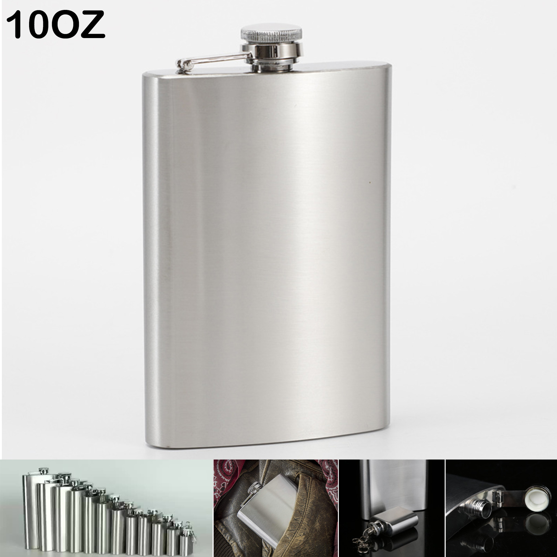 10oz 280ml Stainless Steel Hip Flask 2
