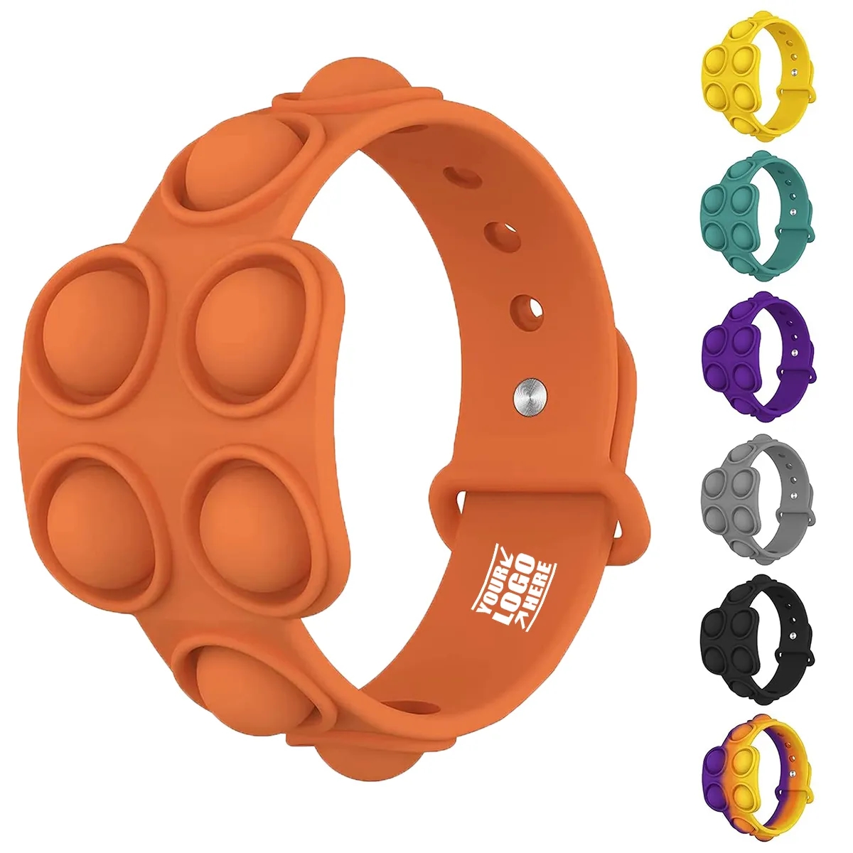 Stress Relief Wristband Finger Press Silicone Bracelets Toy 3