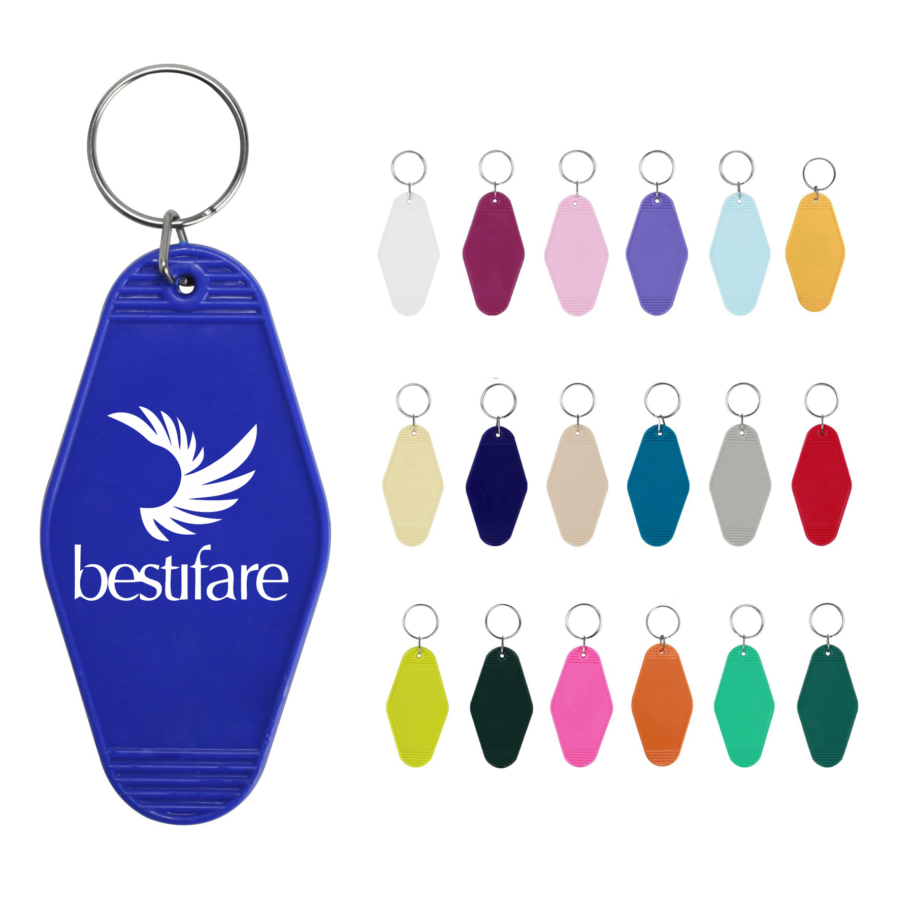 Plastic Hotel Keychain Motel Key Tag 2
