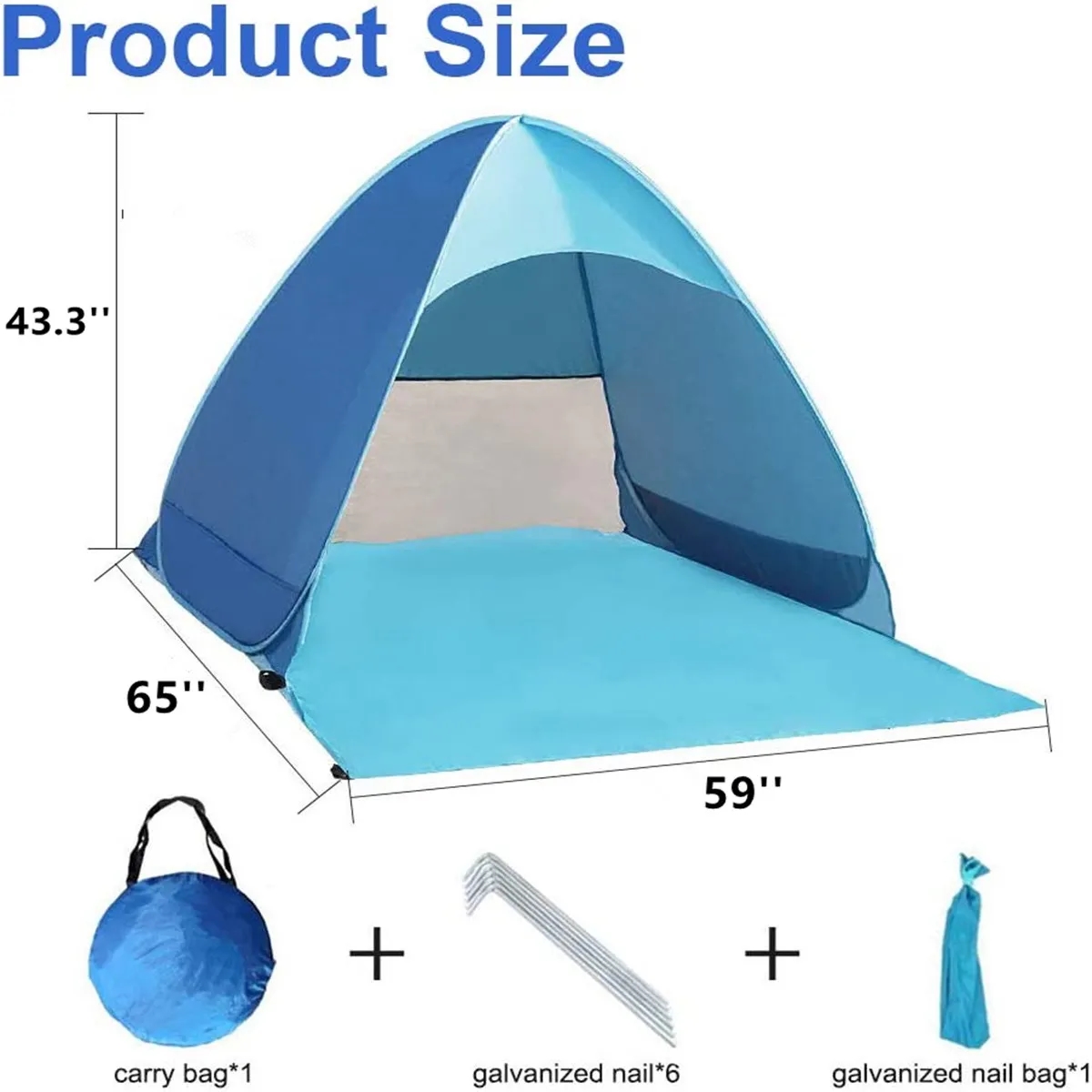 Automatic Pop Up Portable Beach Tent 2