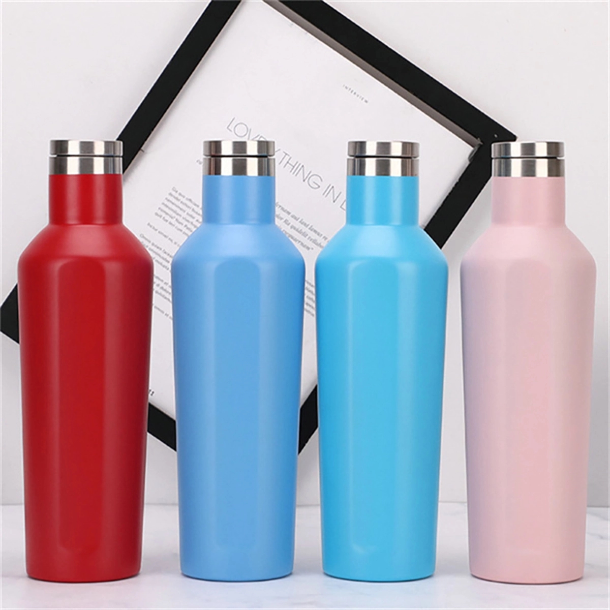 Sports Water Bottle Travel Mug Stainless Steel Tumbler Flask 2