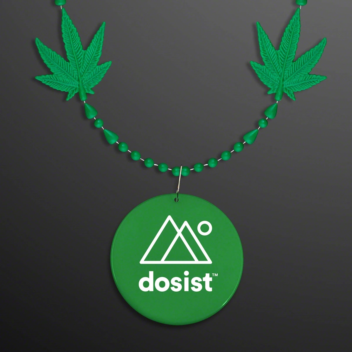 4-Charm Pot Leaf Necklace with Medallion (Non-Light Up) 4