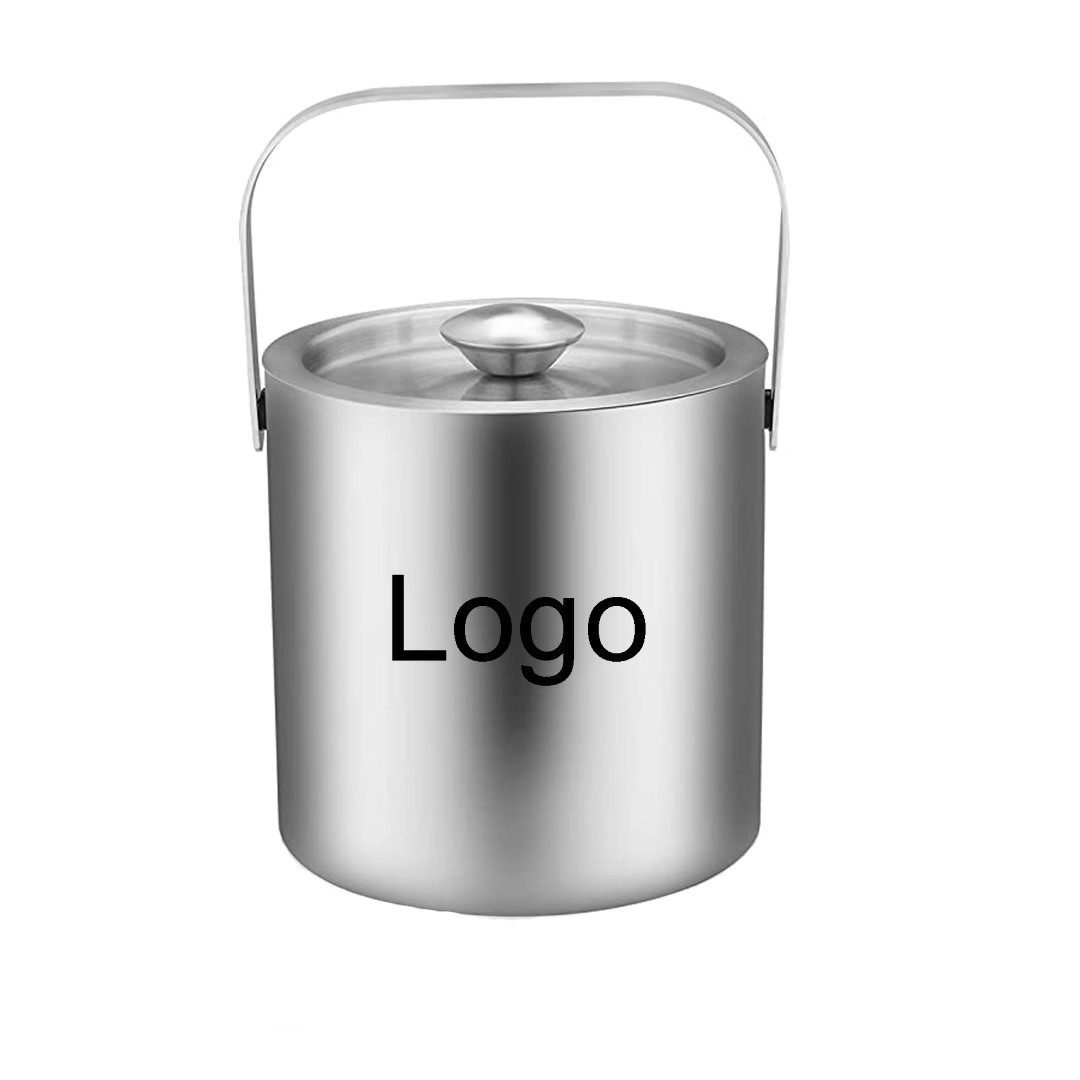 Stainless Steel Insulated Ice Bucket With Lid 7