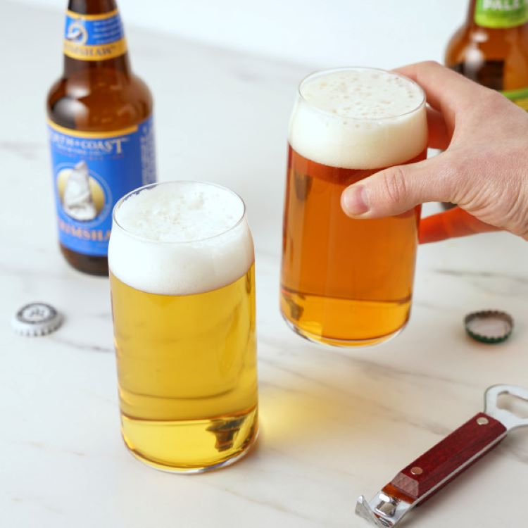 True® Beer Can Pint Glass, set of 4 1