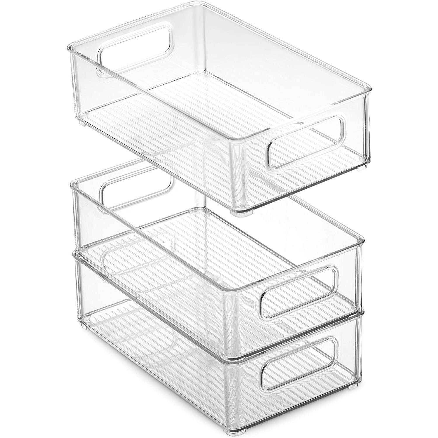 Plastic Transparent Stackable Storage Box Set 7