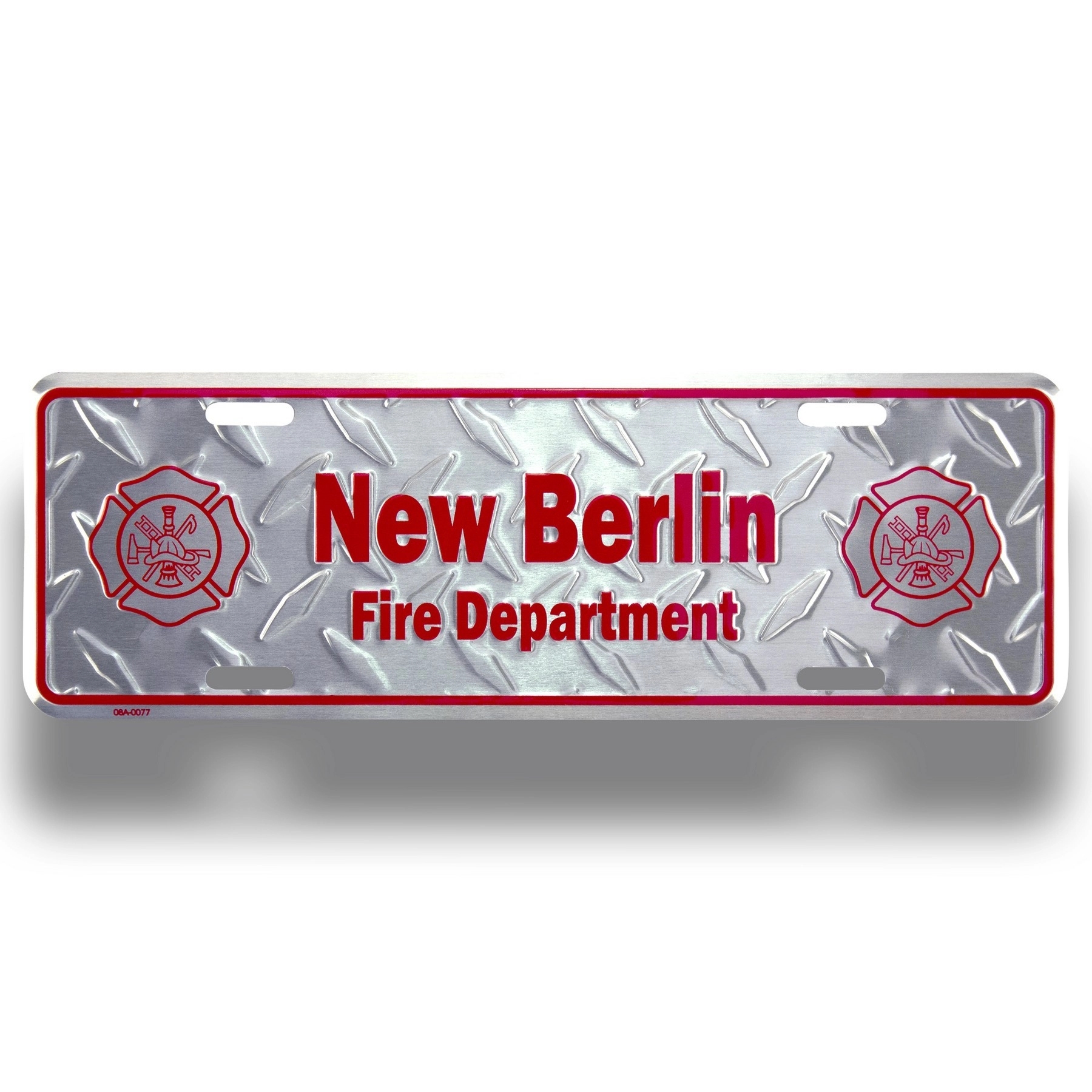 Silver Deluxe Embossed License Plate 5