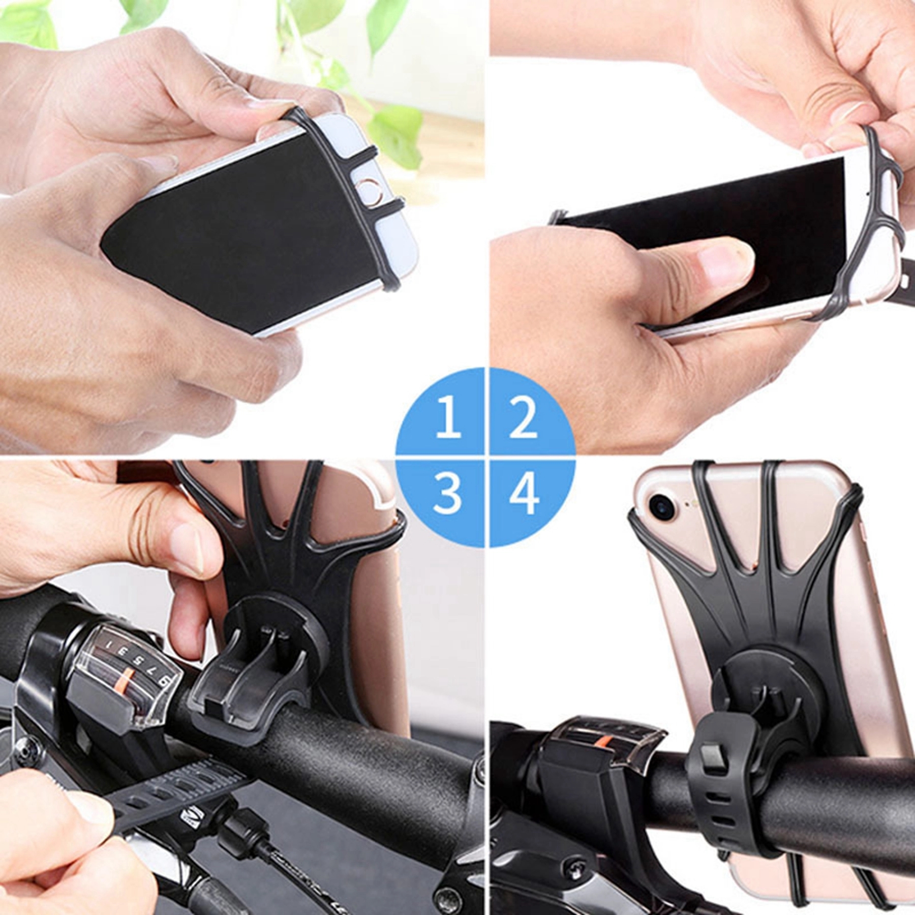 360 Degree Adjustable Phone Holder for Motorcycle Bike 13