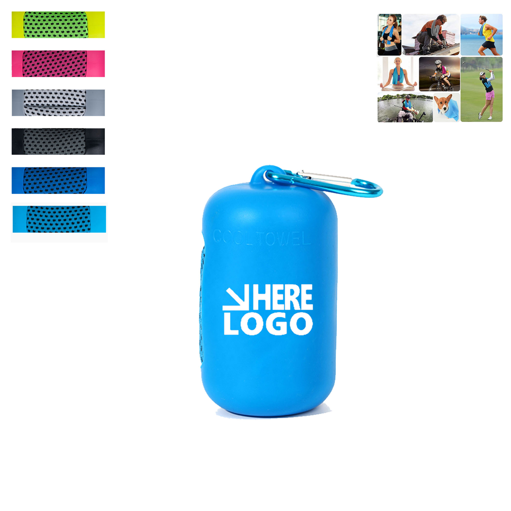 Travel Quick Drying Towel With Creative Silicone Box 4