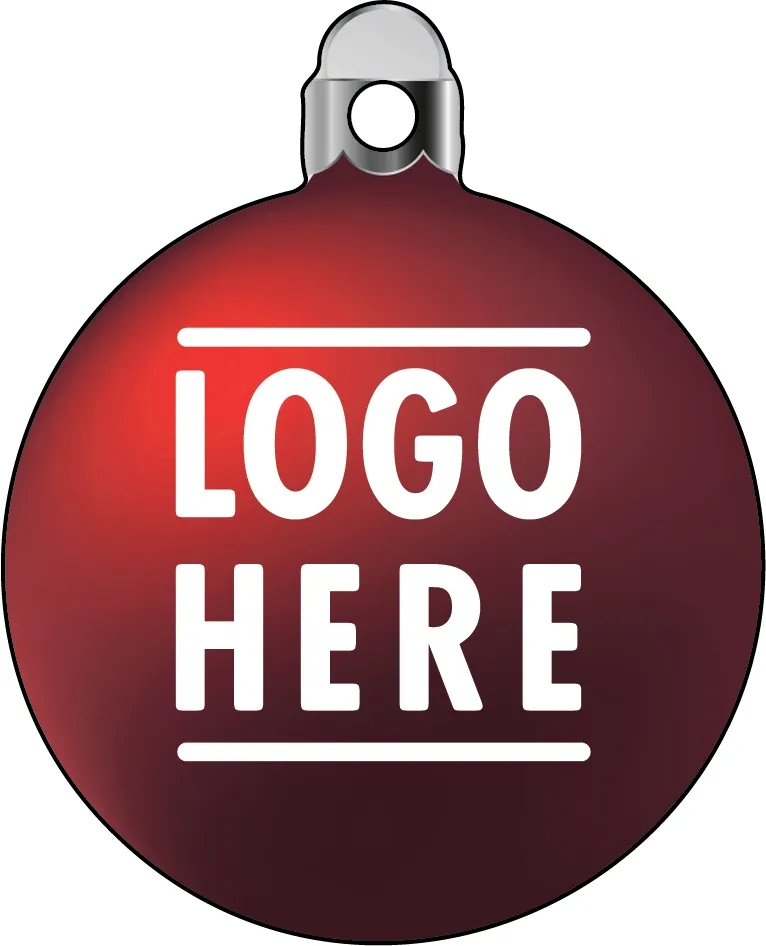 Full Color Acrylic Ornaments - Bulb 1 - Red