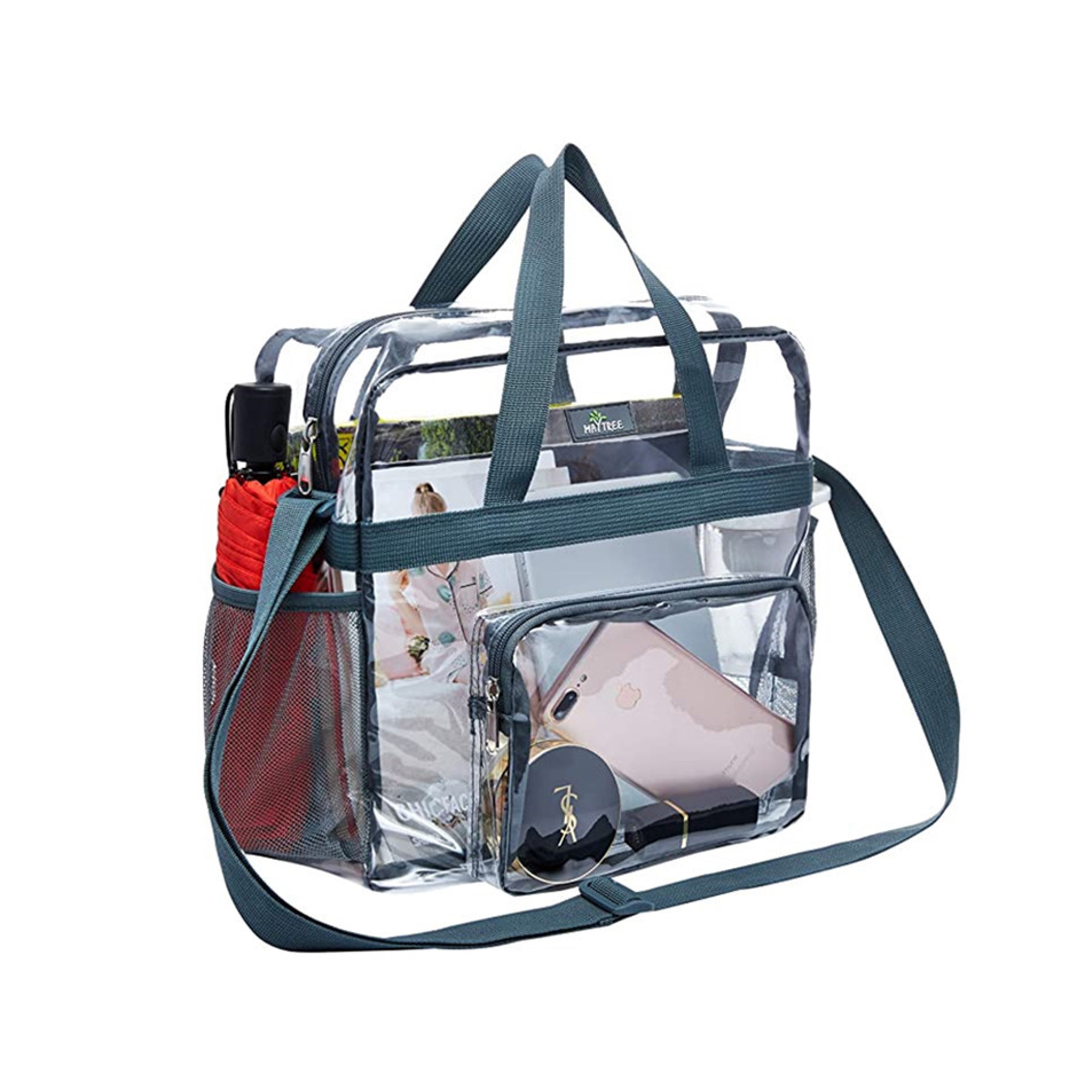 Clear Tote Bag with Zipper Closure (direct import) 5