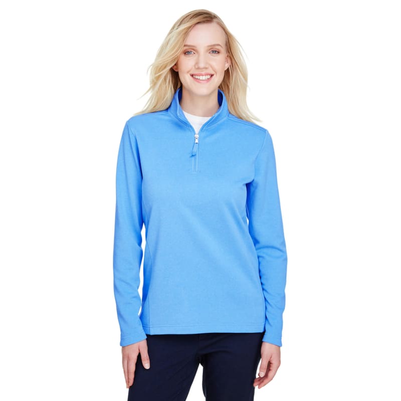 UltraClub Ladies' Coastal Pique Fleece Quarter-Zip 6