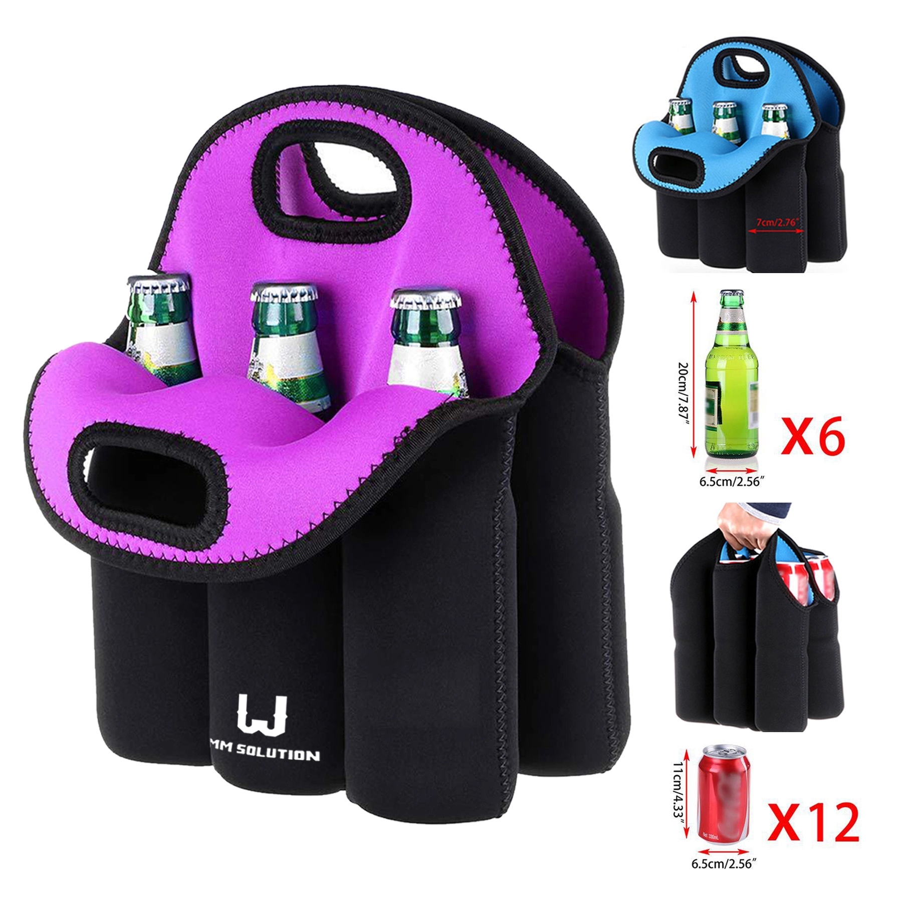 6 Pack Bottle Can Carrier Tote 2