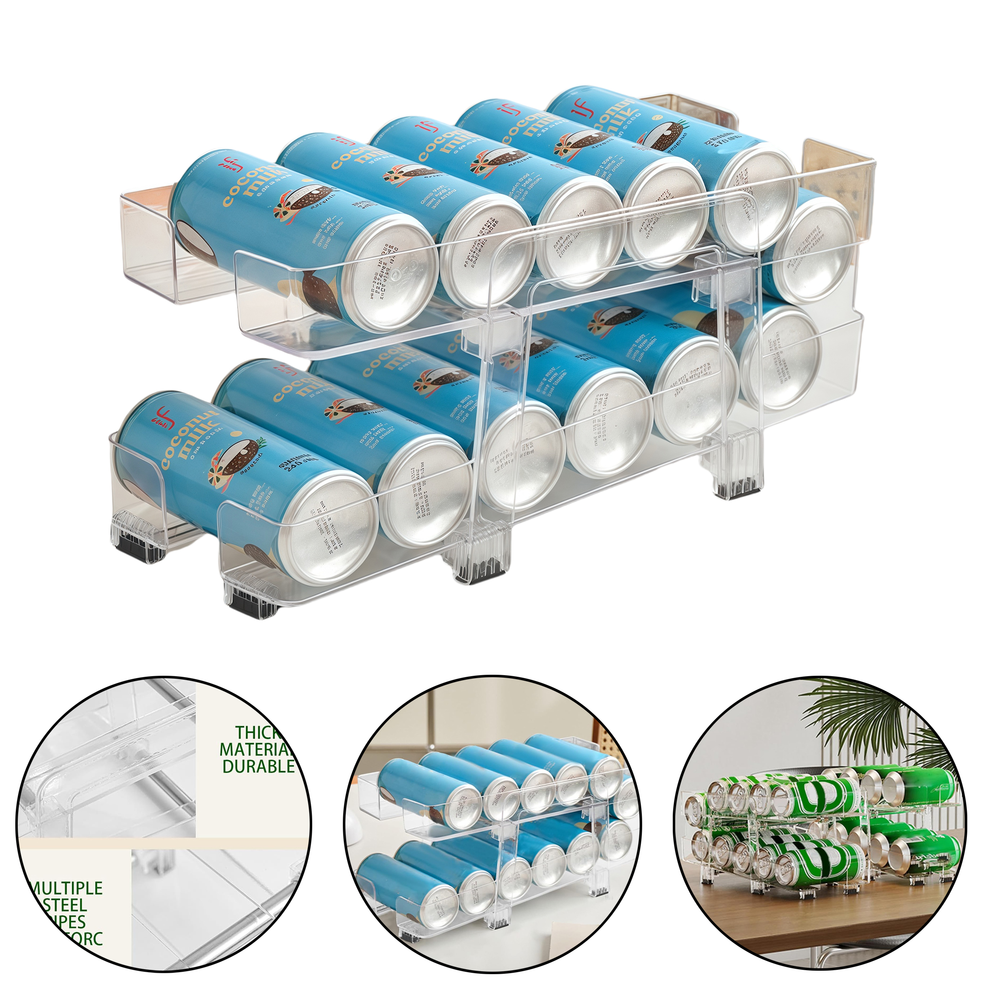Expandable Beverage Organizer with Auto-Filling 3