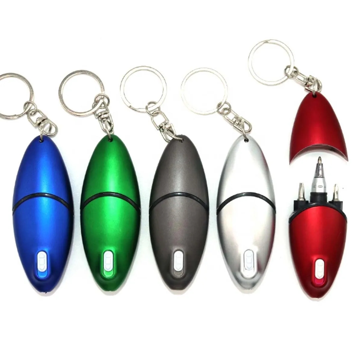 Multitool Ballpoint LED Light Pen Keychain With Screwdriver 2