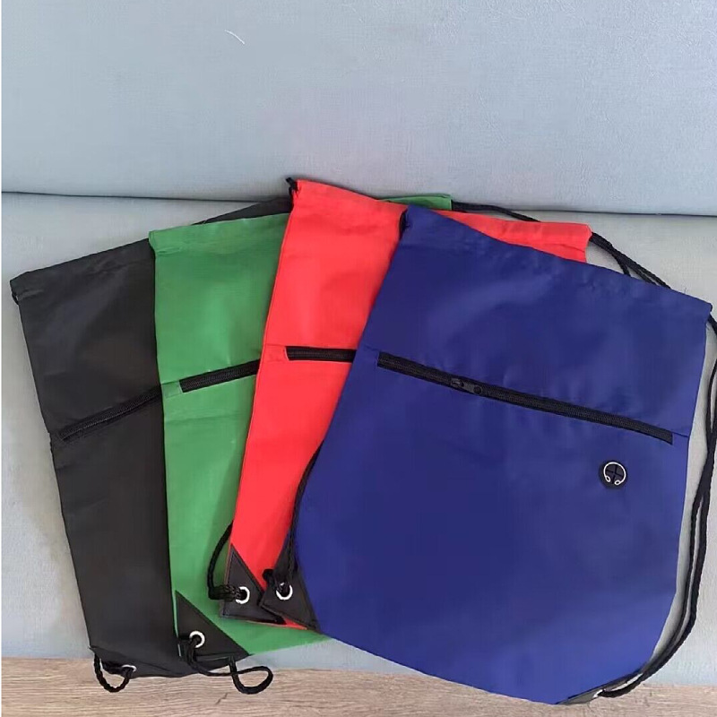 Zippered Drawstring Backpack 1