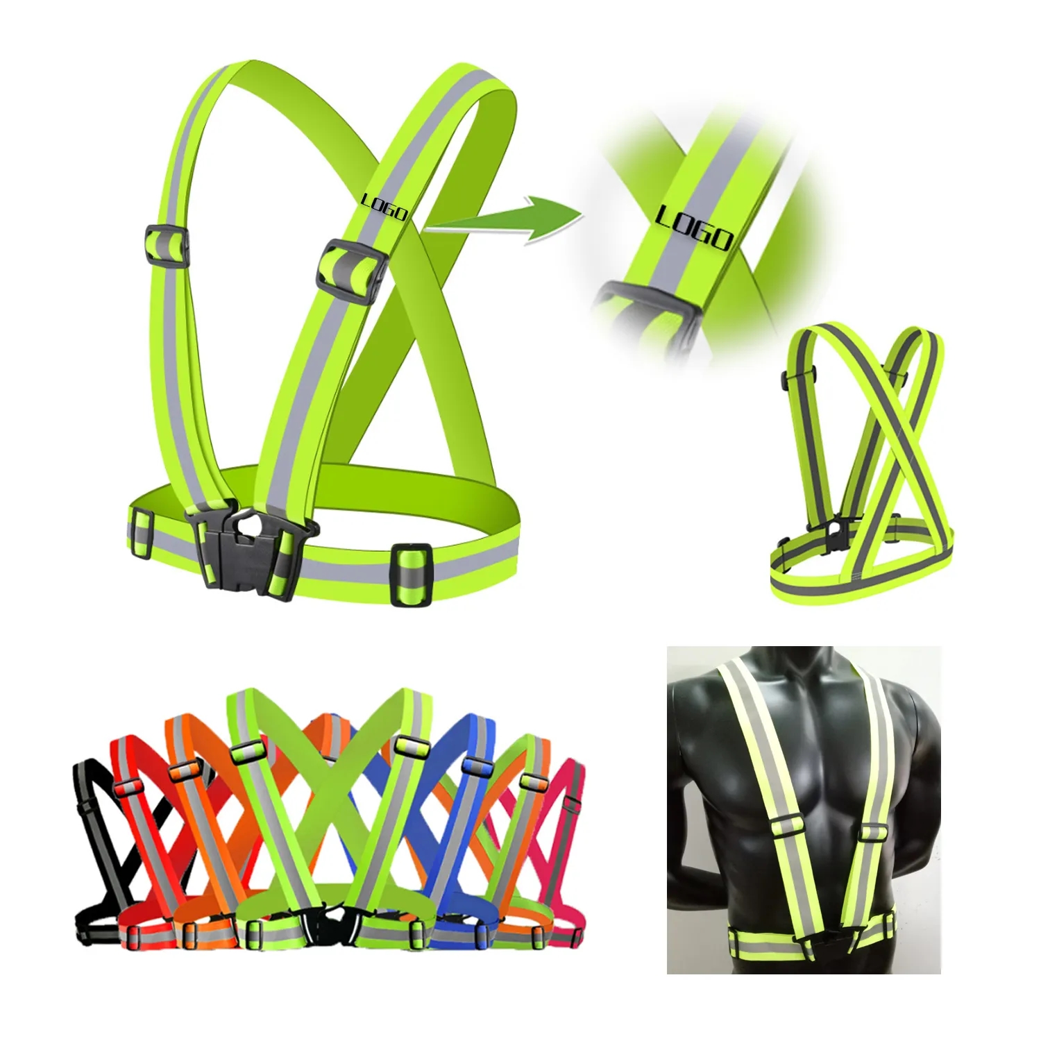 Reflective Elastic Safety Belt MOQ50pcs 1