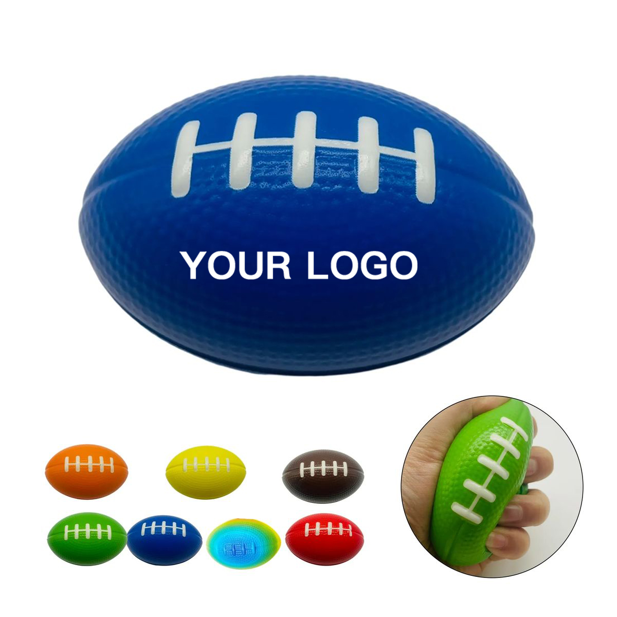 Stress Ball Rugby PU Foam 3.5x2.3 Inch 1