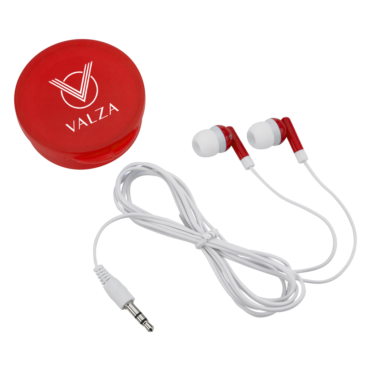 Earbuds In Round Plastic Case 25