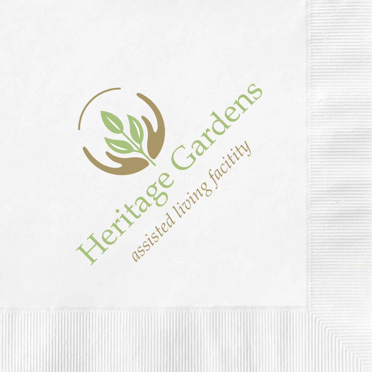Beverage Napkin w/Coined Edge (White) 3