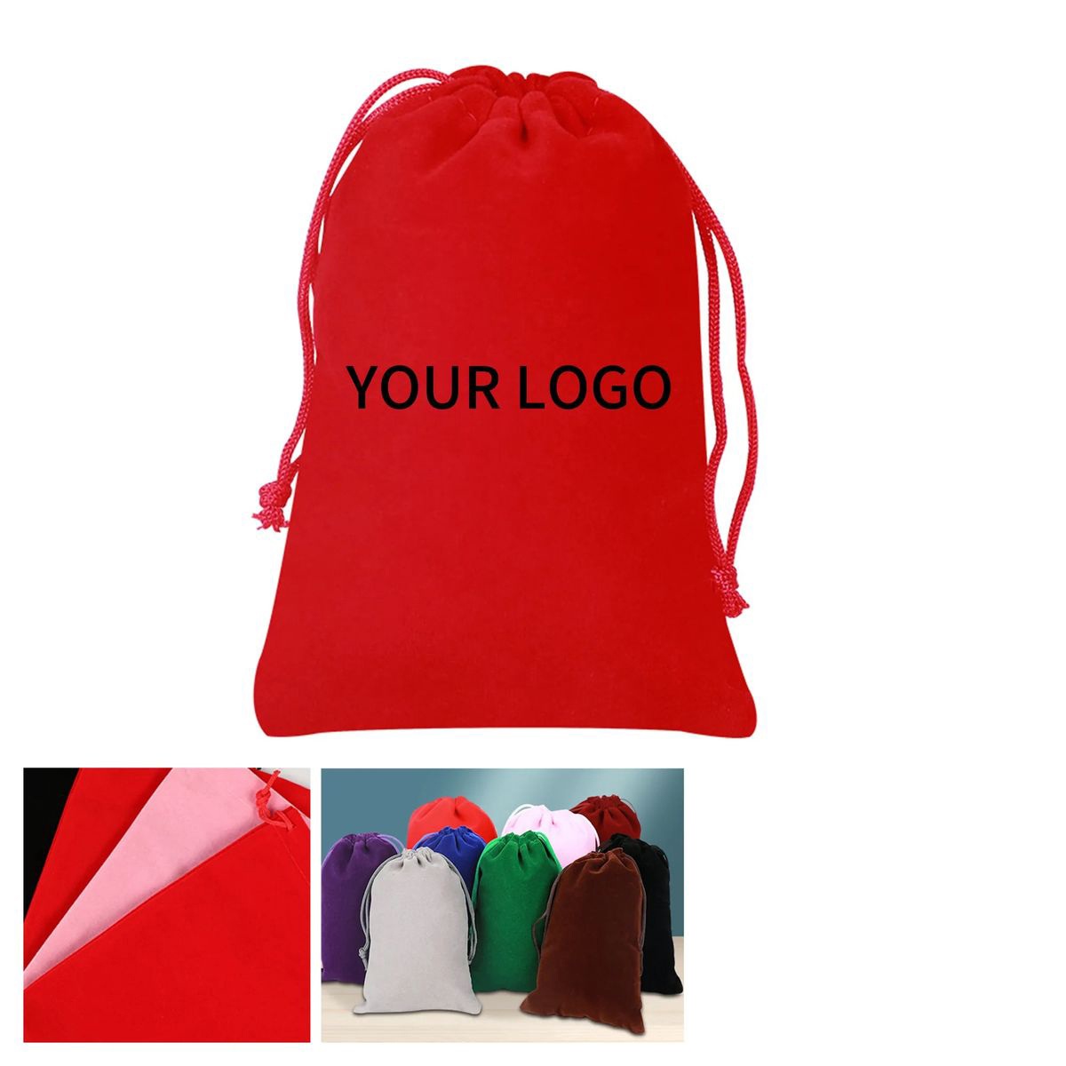 Soft Christmas Gift Bag with Double Ribbon Closure 2
