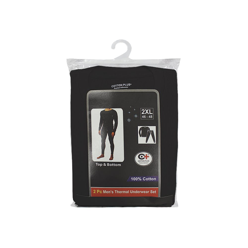 Thermal Underwear Sets - Black 2X 2