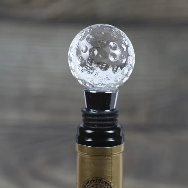 Golf Shaped Crystal Wine Bottle Stopper 2