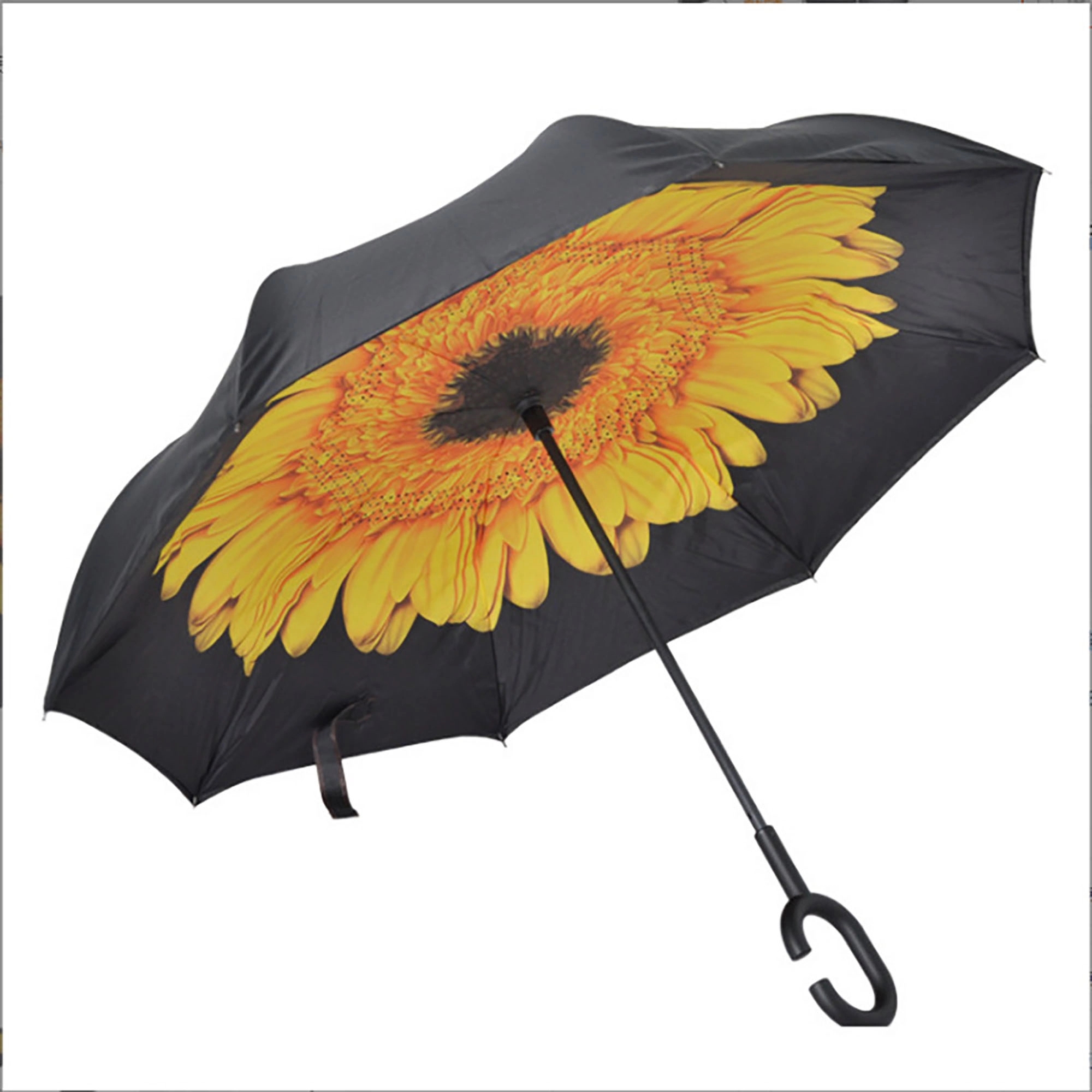 Reverse Upside Down Umbrella With C-Shaped Handle 3