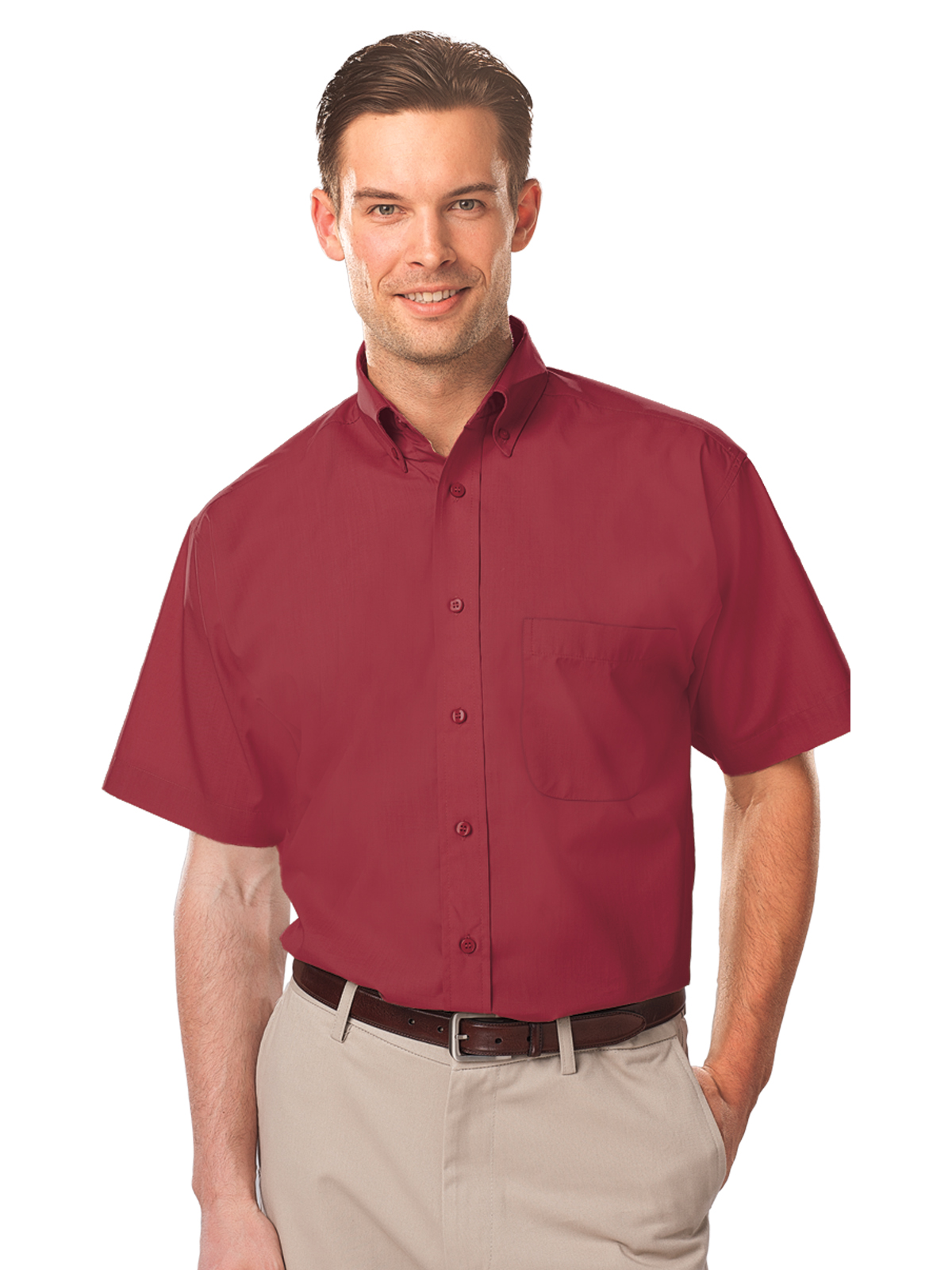 Blue Generation - Men's 1-Pocket Short Sleeve Value Poplin Shirt 5
