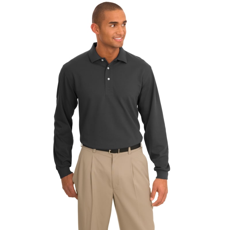 Port Authority Rapid Dry Long Sleeve Polo. 10