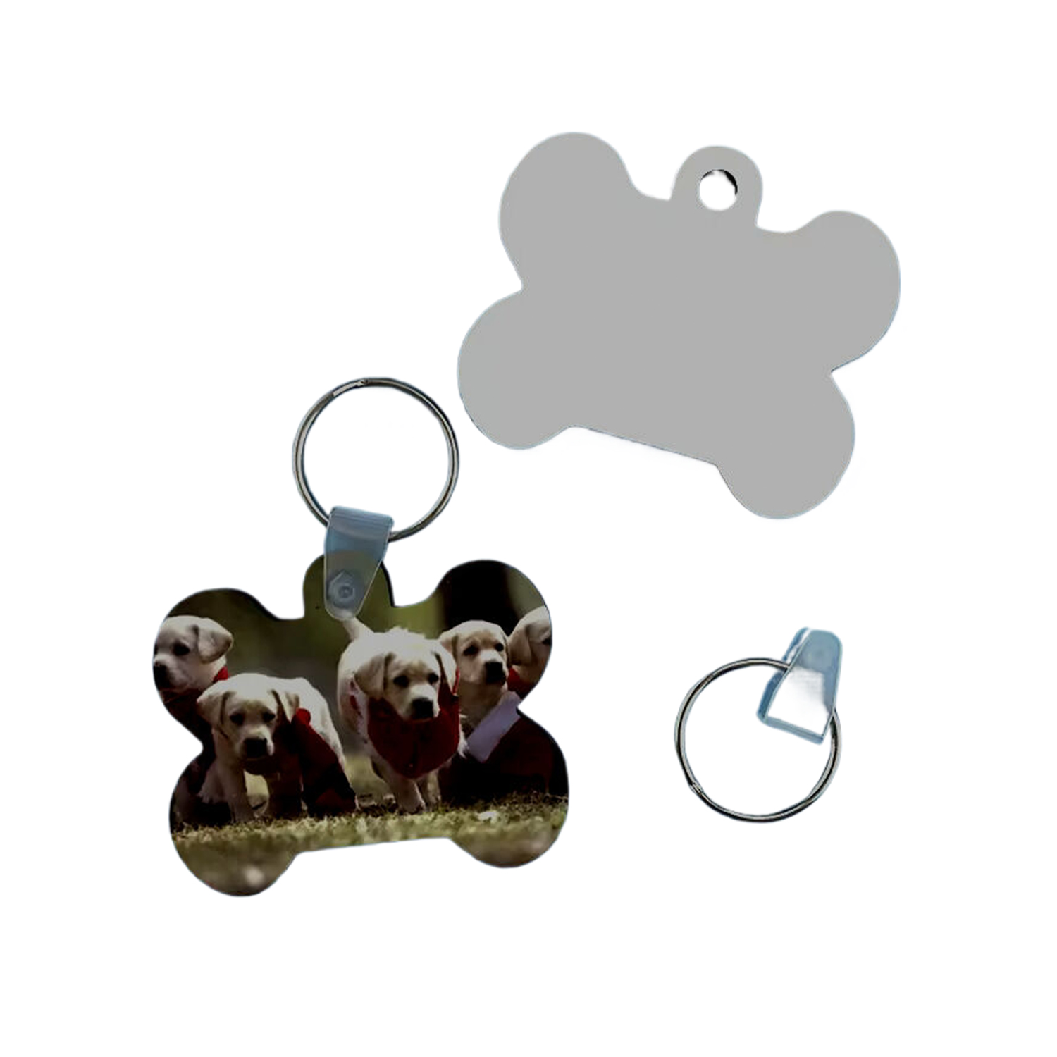Bone Shaped Sublimation MDF Keychain 4