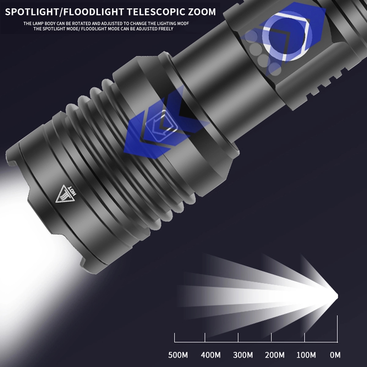Zoomable Waterproof Led Flashlights 1