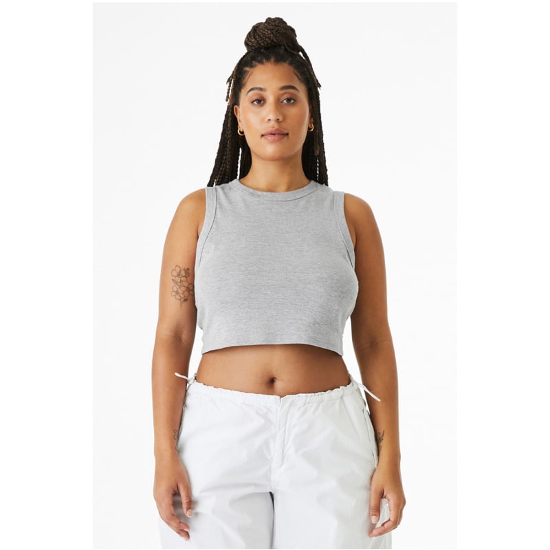 Bella + Canvas Ladies' Micro Rib Muscle Crop Tank 16