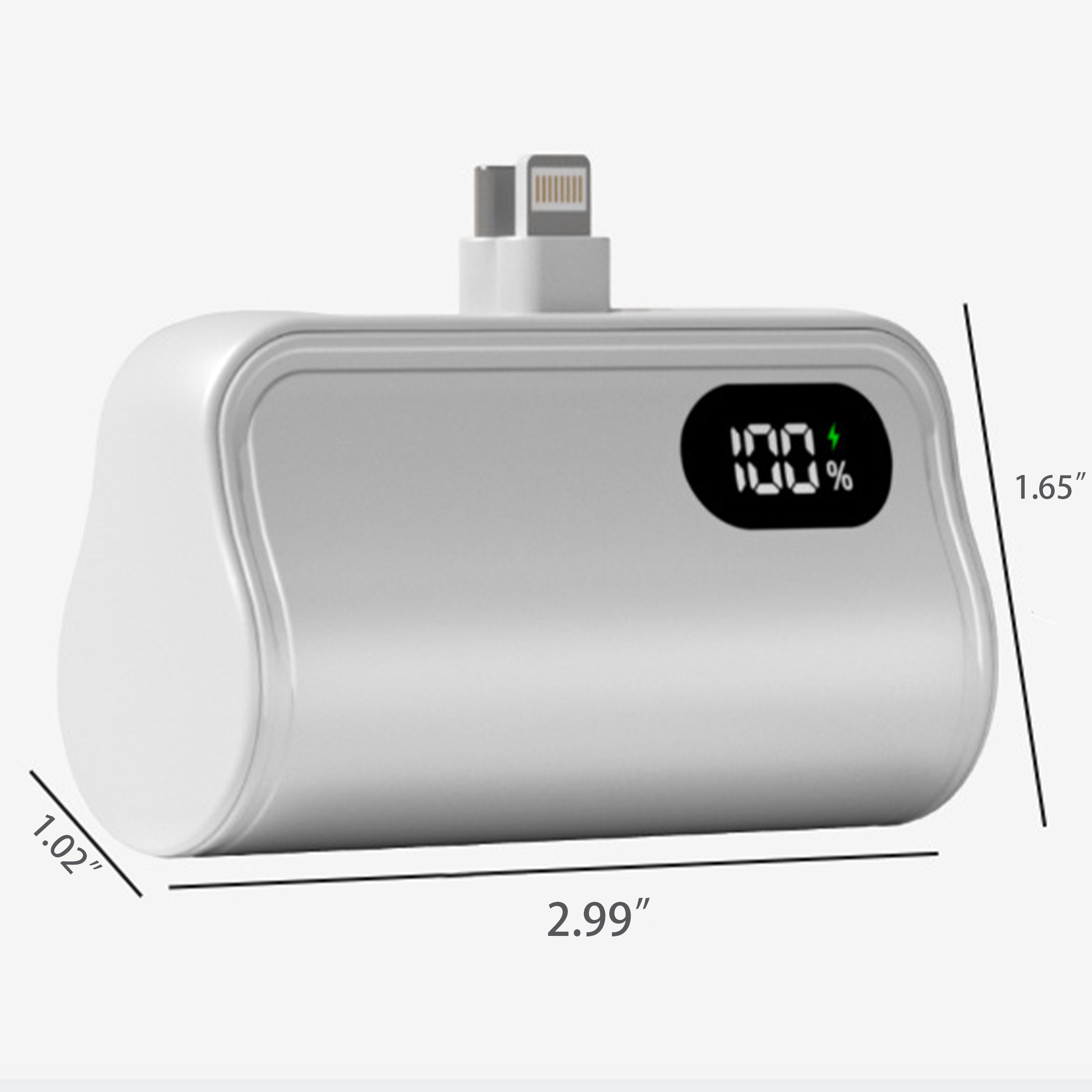 Abs Compact Power Bank With Built-In Cables And Led Display 4