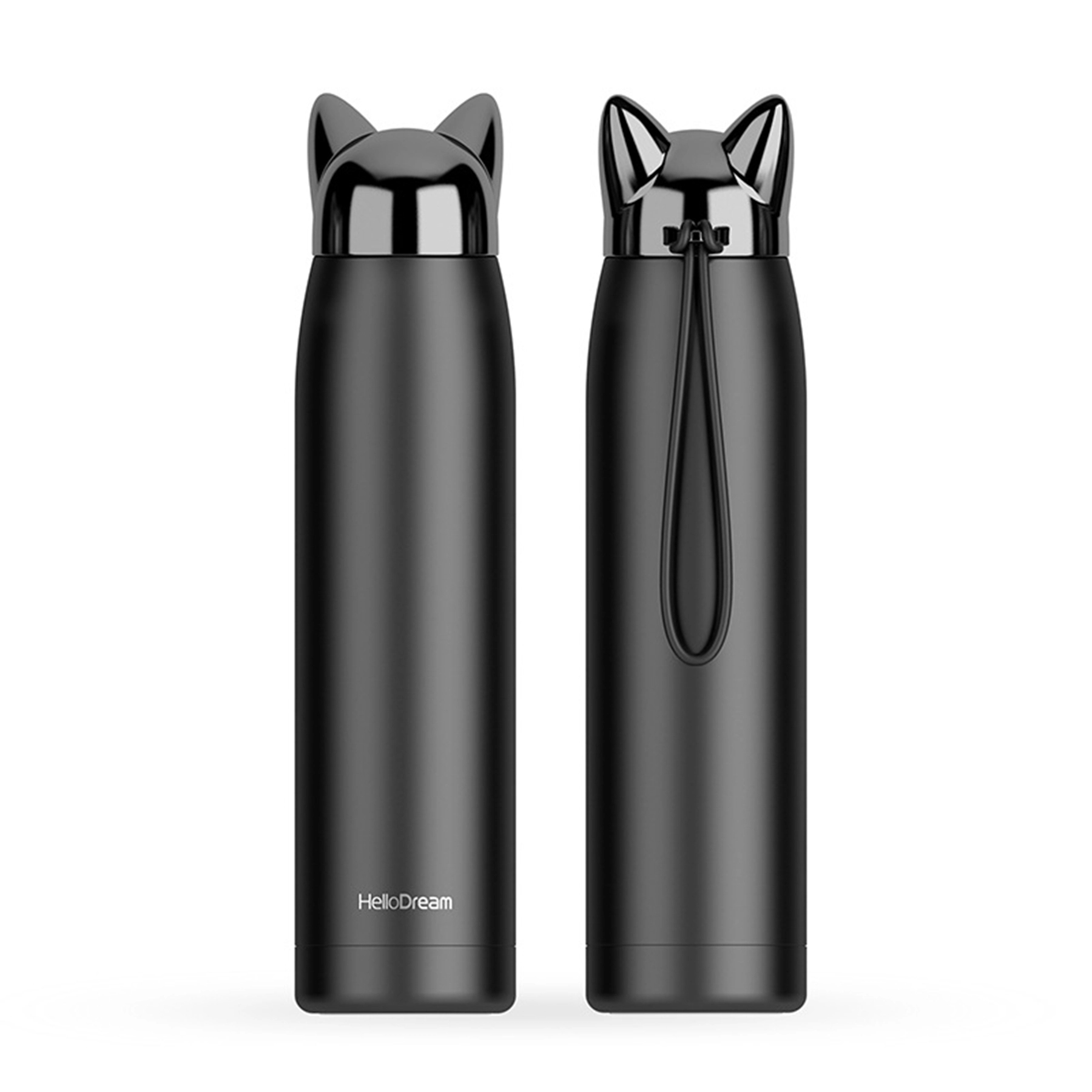 11 OZ. Stainless Steel Fox Shape Vacuum Bottle with Strap 4