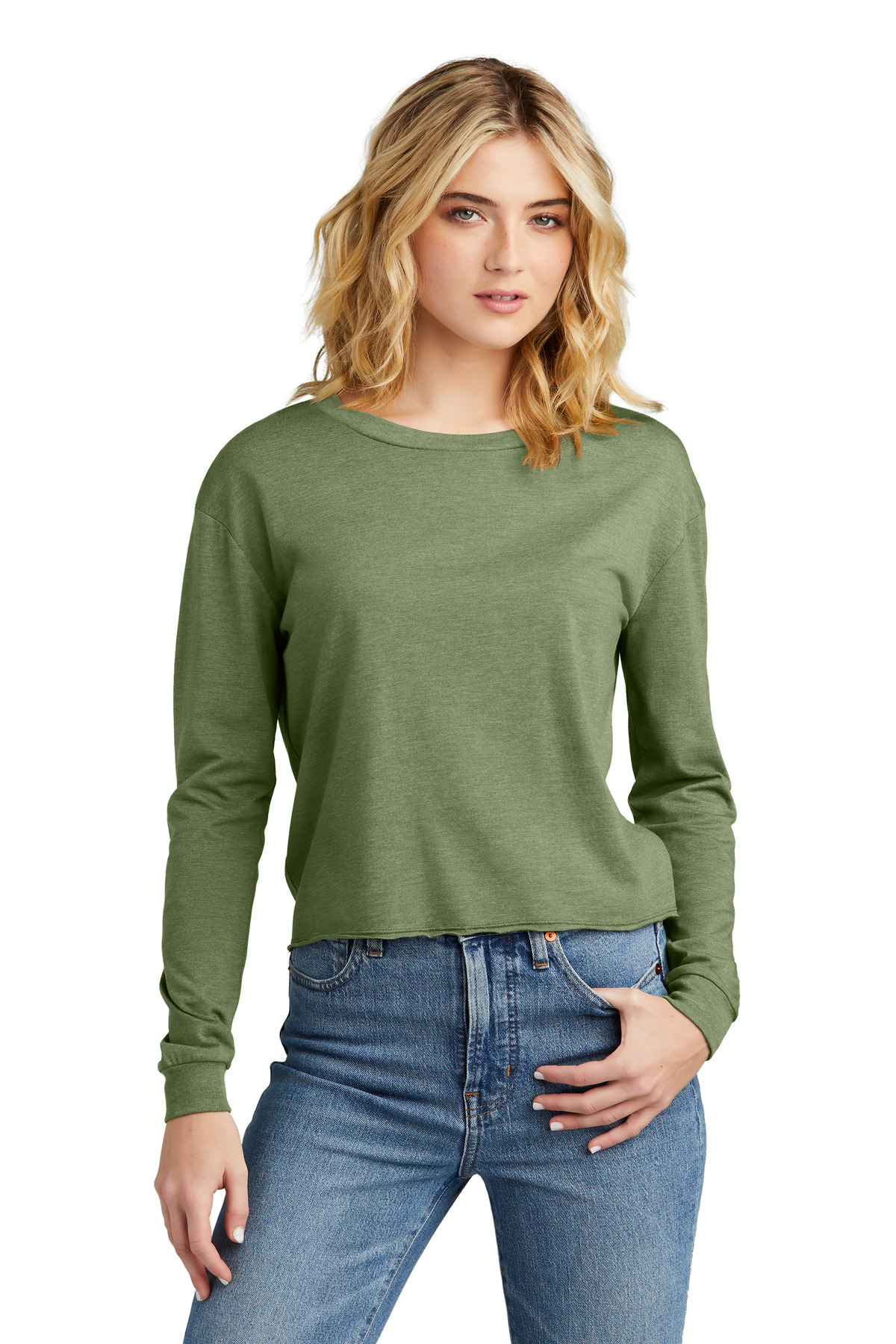 District Women's Perfect Tri Midi Long Sleeve Tee DT141 39
