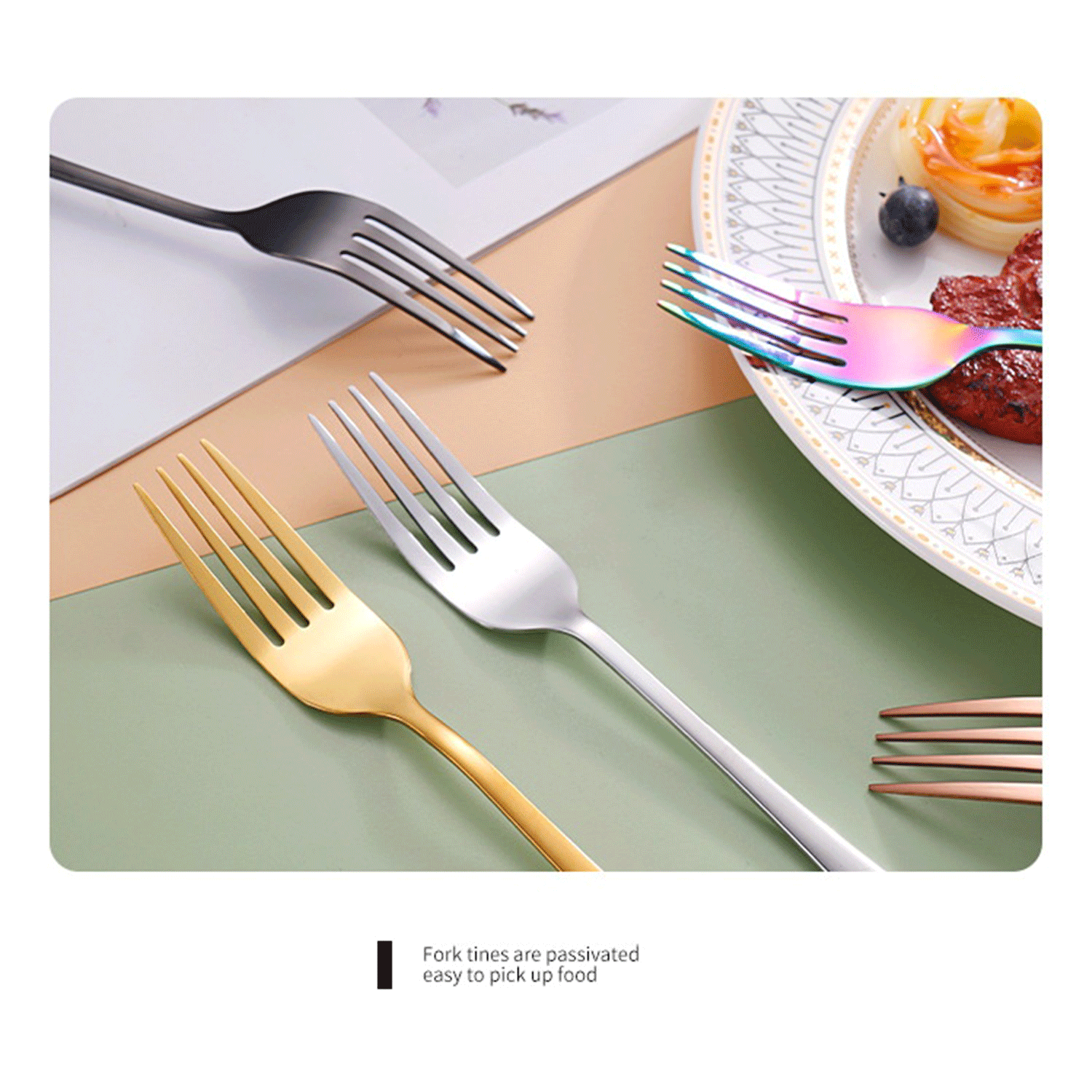 Stainless Steel Cutlery Set W/ Bag Case 8