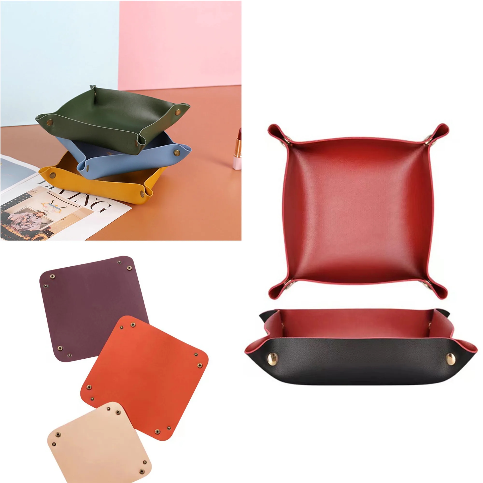 Storage Leather Tray 2