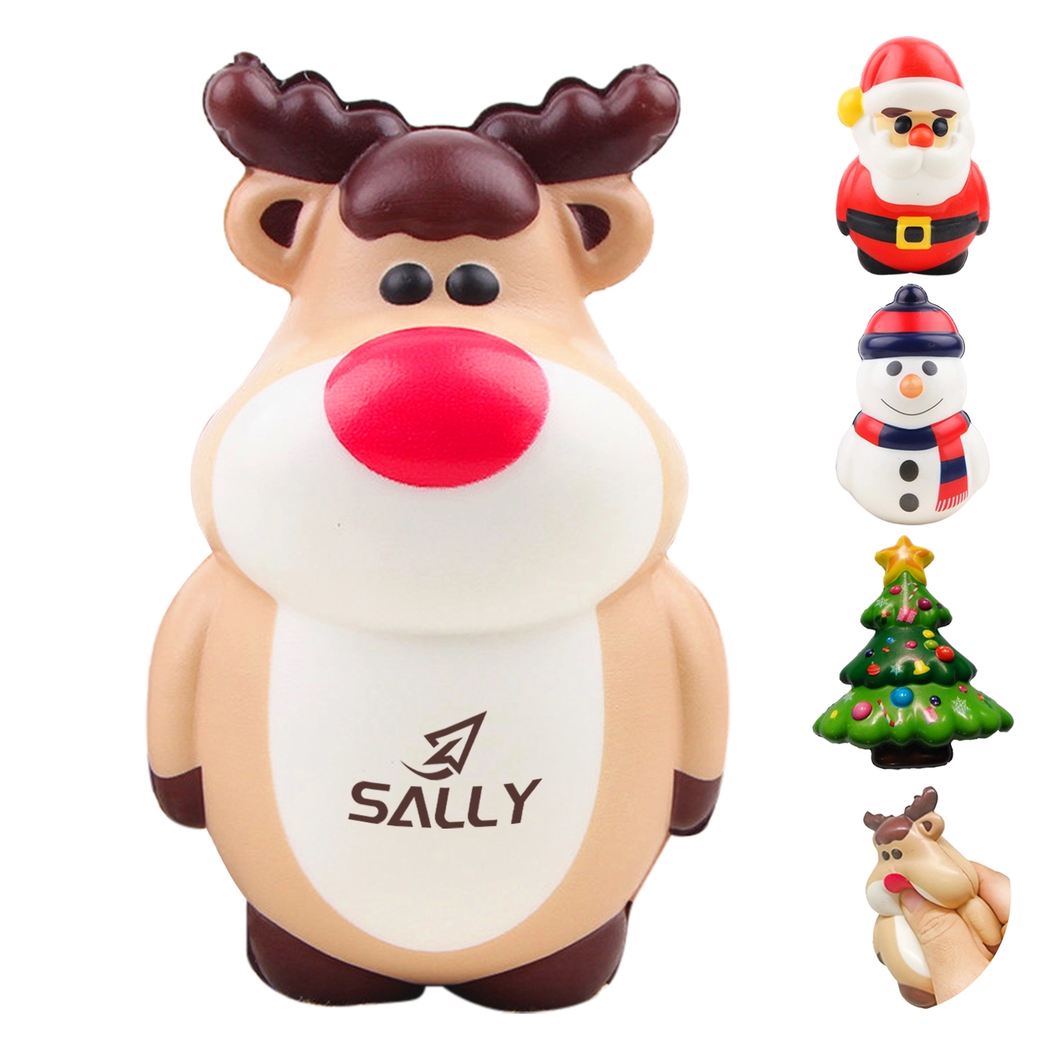 Stress Ball Christmas Figures Pu Foam Fidget Toy 1