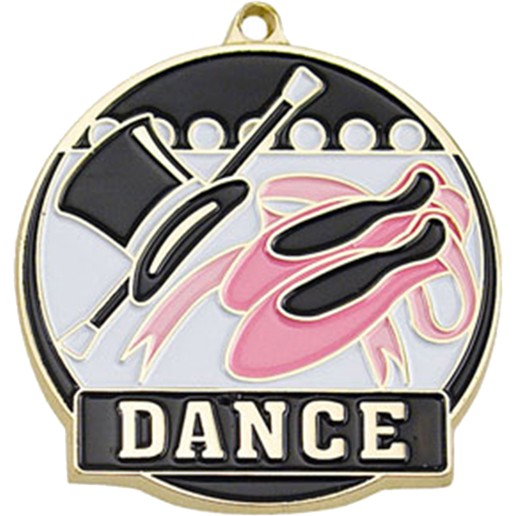 Stock Gold Enamel Sports Medals: Dance