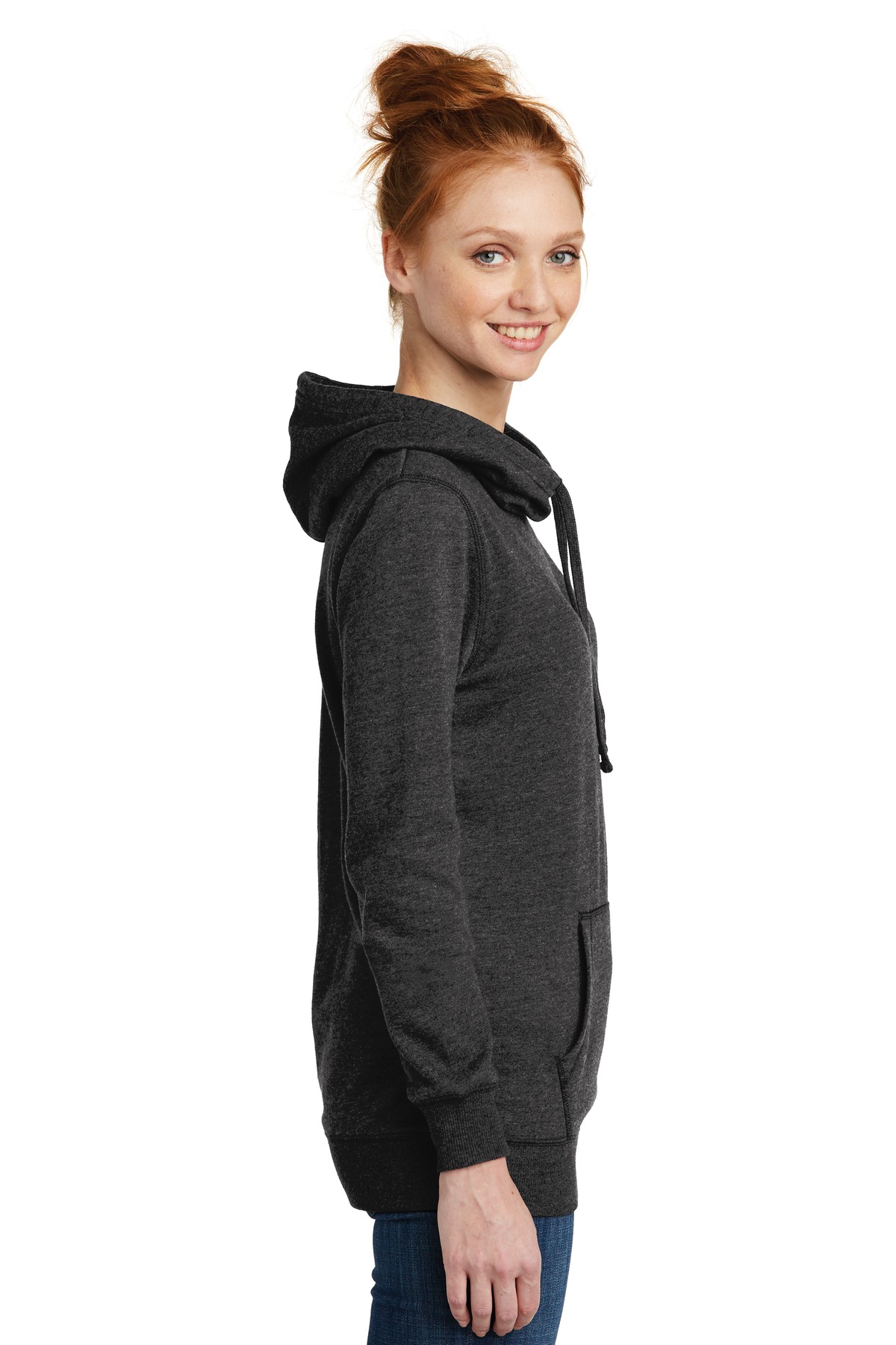 District Women's Lightweight Fleece Hoodie. DM493 35