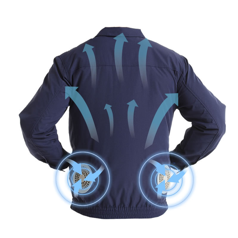 Wearable Cooling Fan Jacket For Working Man Outside 14