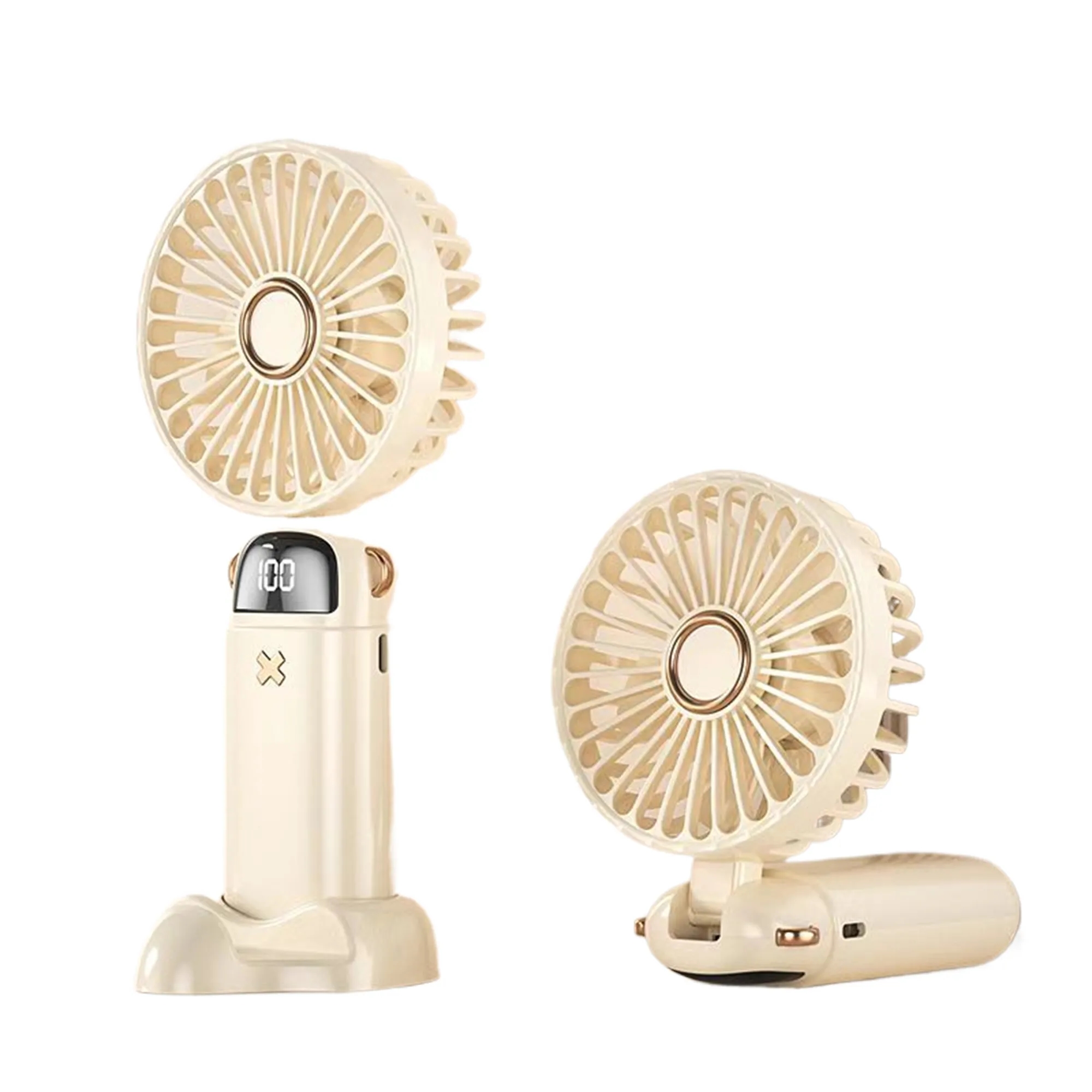 MOQ50 USB Digital Portable Folding Fan with Silent Base 6
