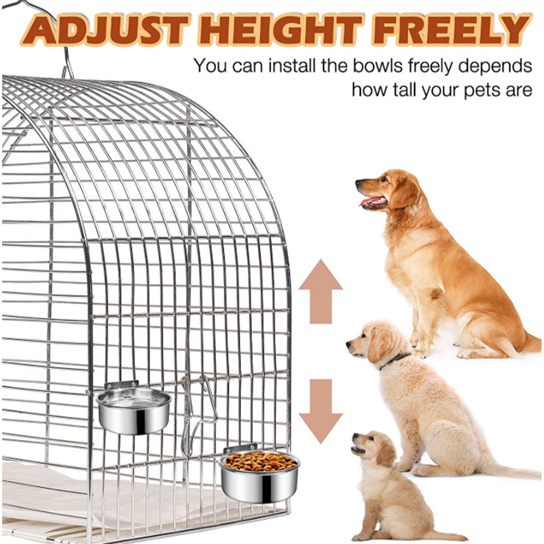 Dog Bowl with No Spill Hanging 2