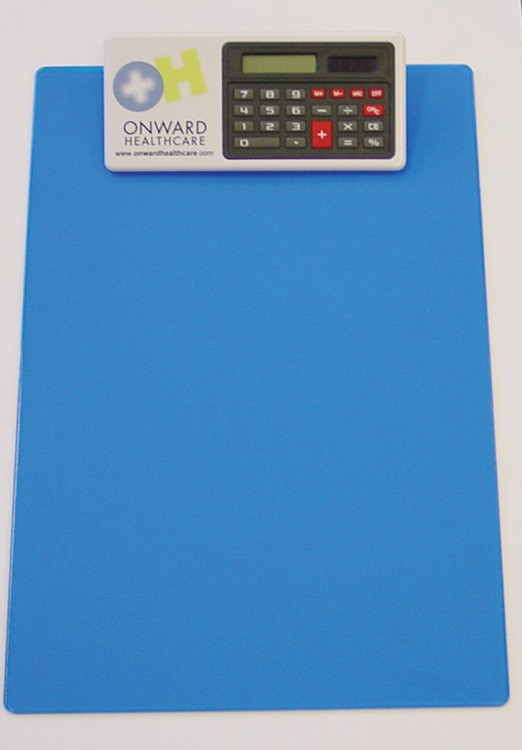 Letter Size Clipboard w/Dual Power Calculator Clip 50