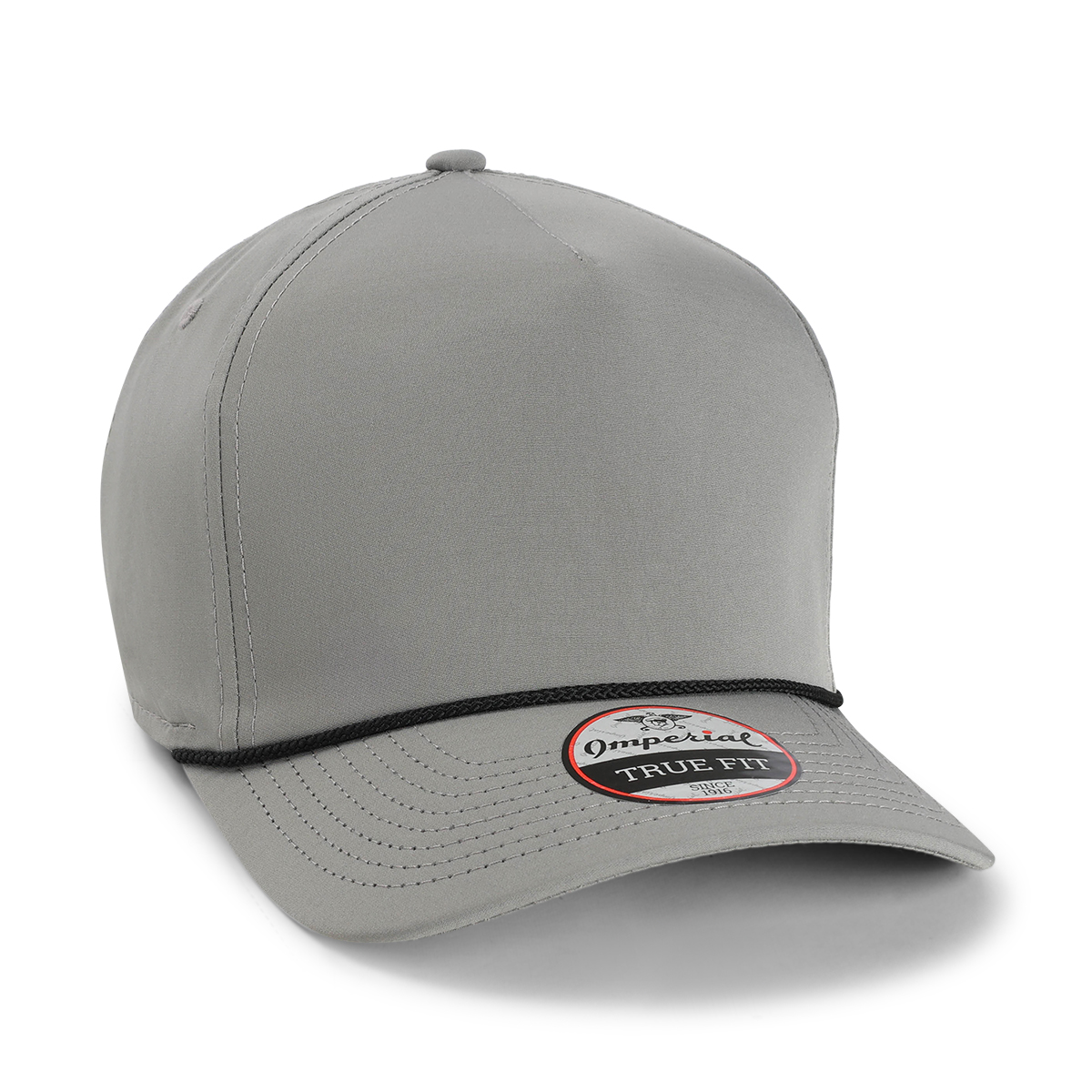 Imperial 5054 5-Panel Wrightson Performance Rope Cap w/ Leatherette Patches or Embroidery 9