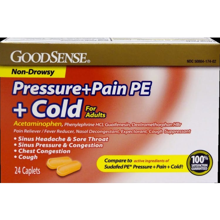 GoodSense Pressure + Pain PE + Cold Caplets - 24 Pack 1