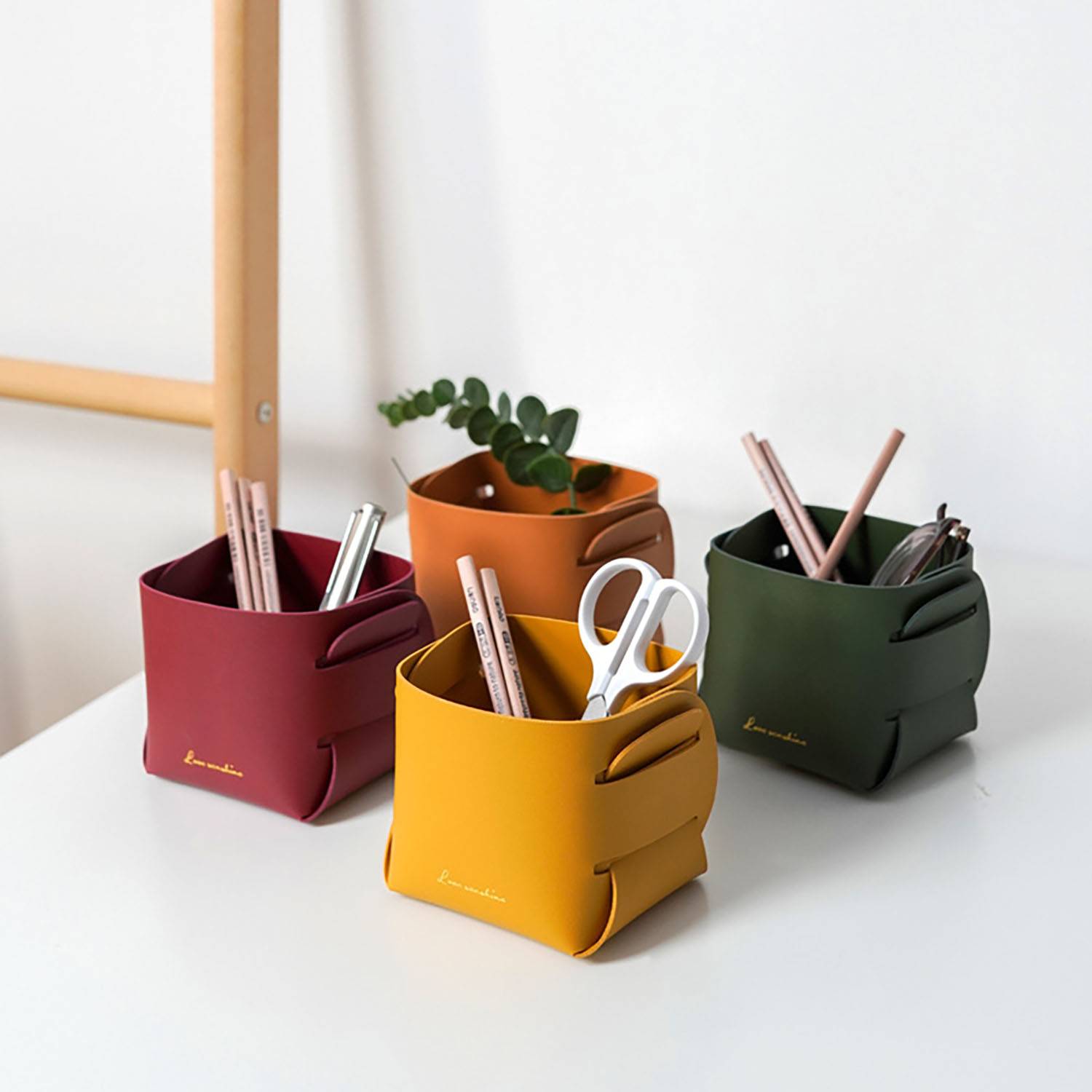 Detachable Leather Storage Basket 4