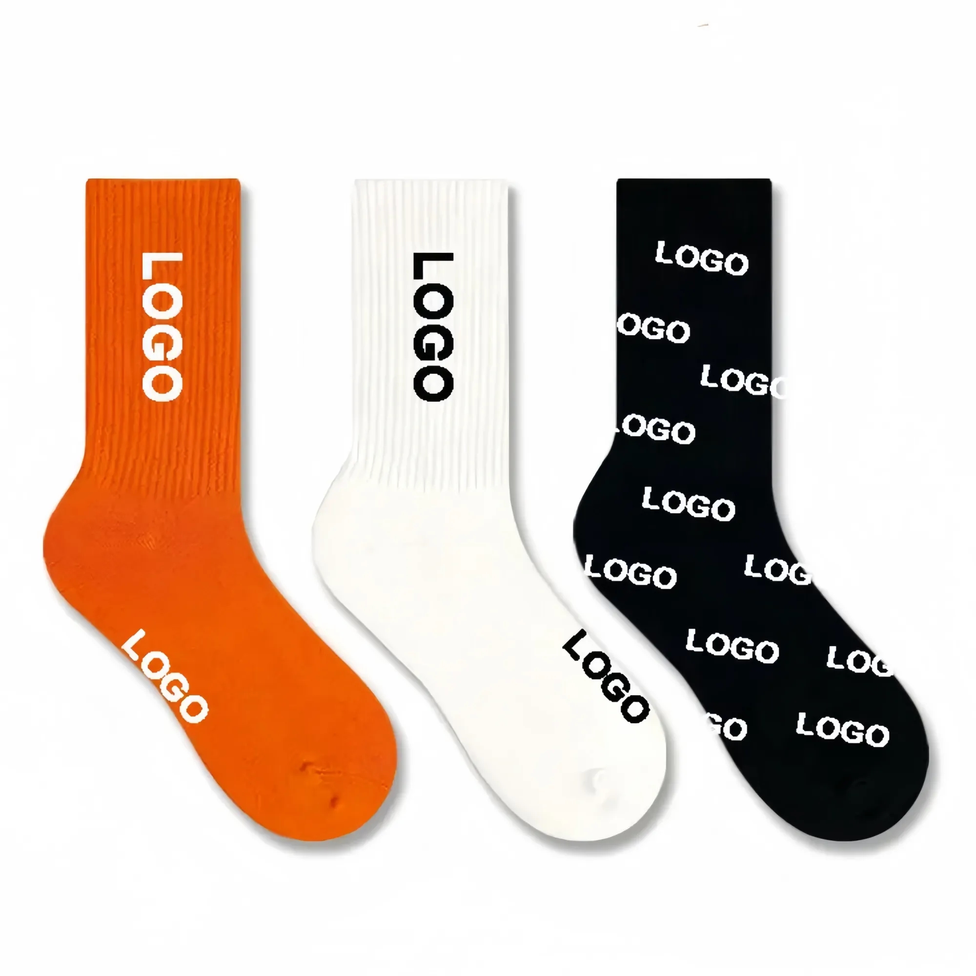 Solid Color Combed Cotton Running Socks