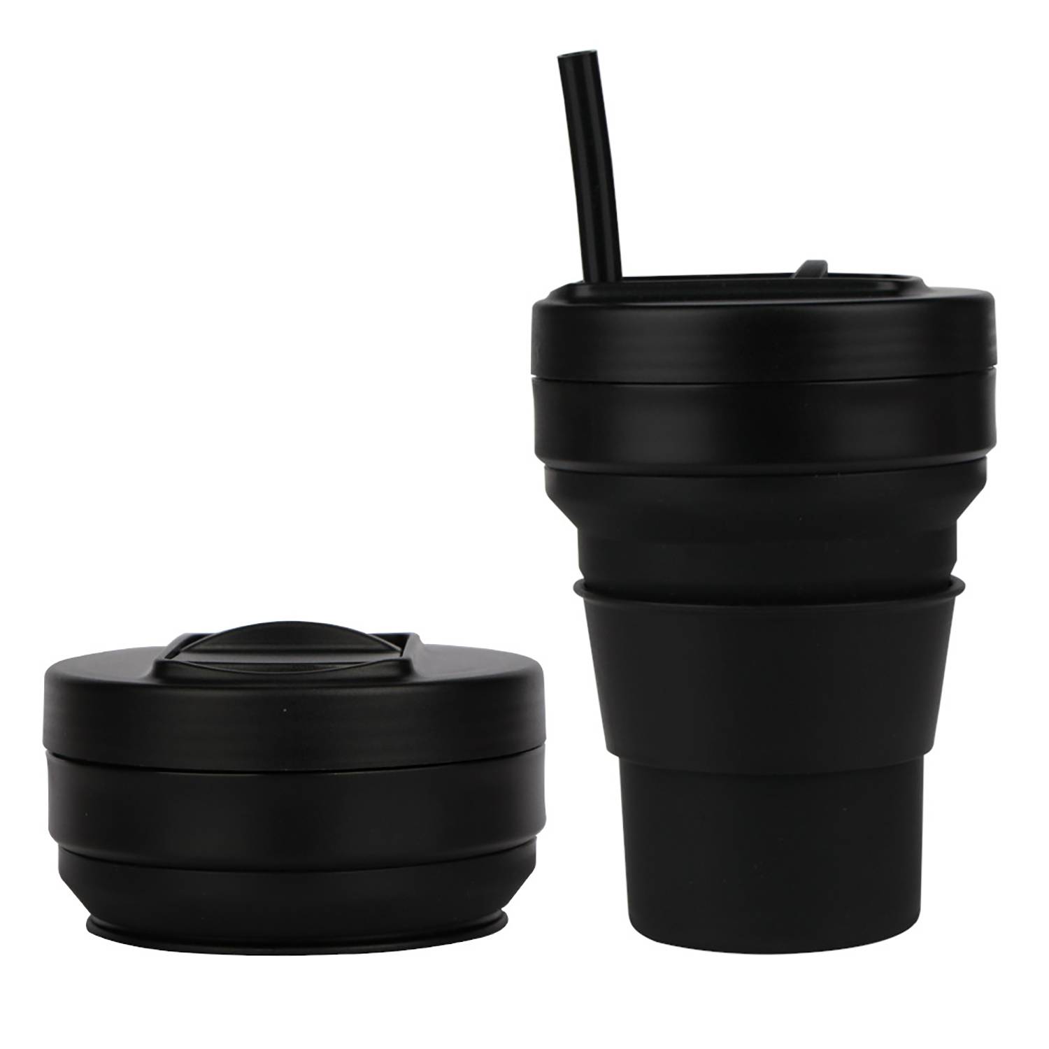11 Oz Folding Travel Mug W/ Straw 4