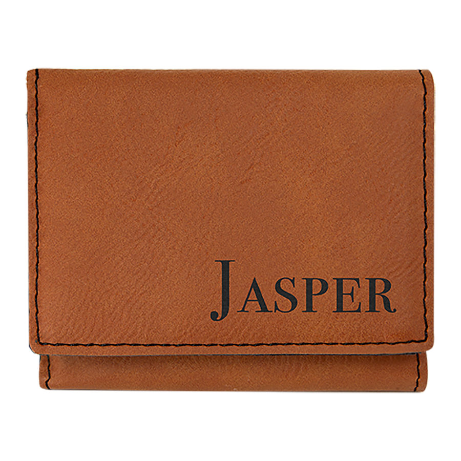 3" x 4" Rawhide Leatherette Trifold Wallet 2